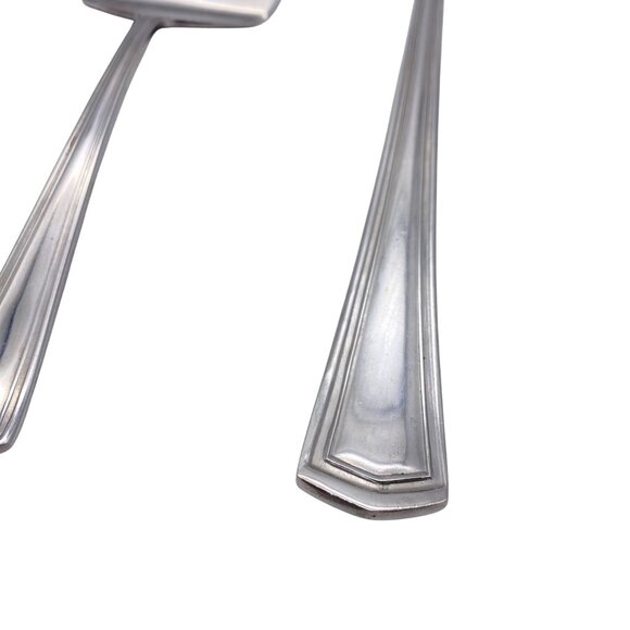 Reed & Barton Tarbor Flatware cake serving knife set salad fork stainless tarbou - Picture 3 of 9